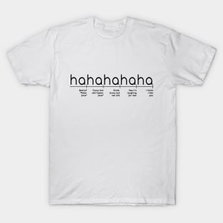 Levels of Haha Funny - Sarcastic Porker face - LOL to I think I like you T-Shirt